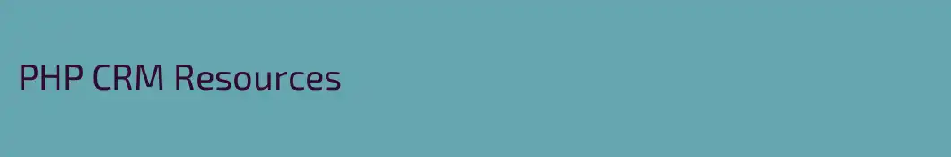 PHP CRM Resources